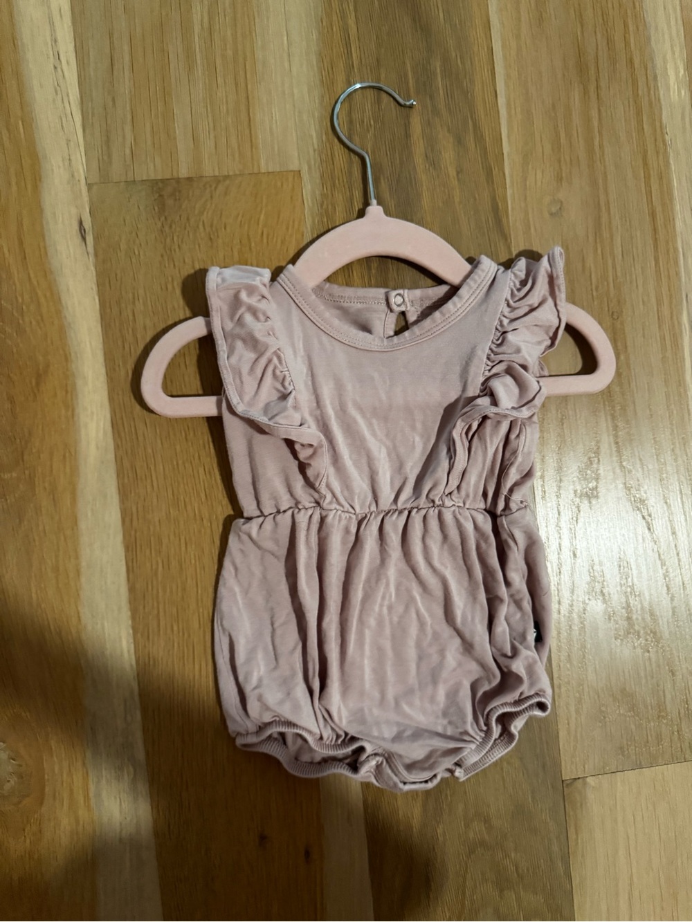 Kyte BABY Blush Pink Ruffle One-Piece Bodysuit
